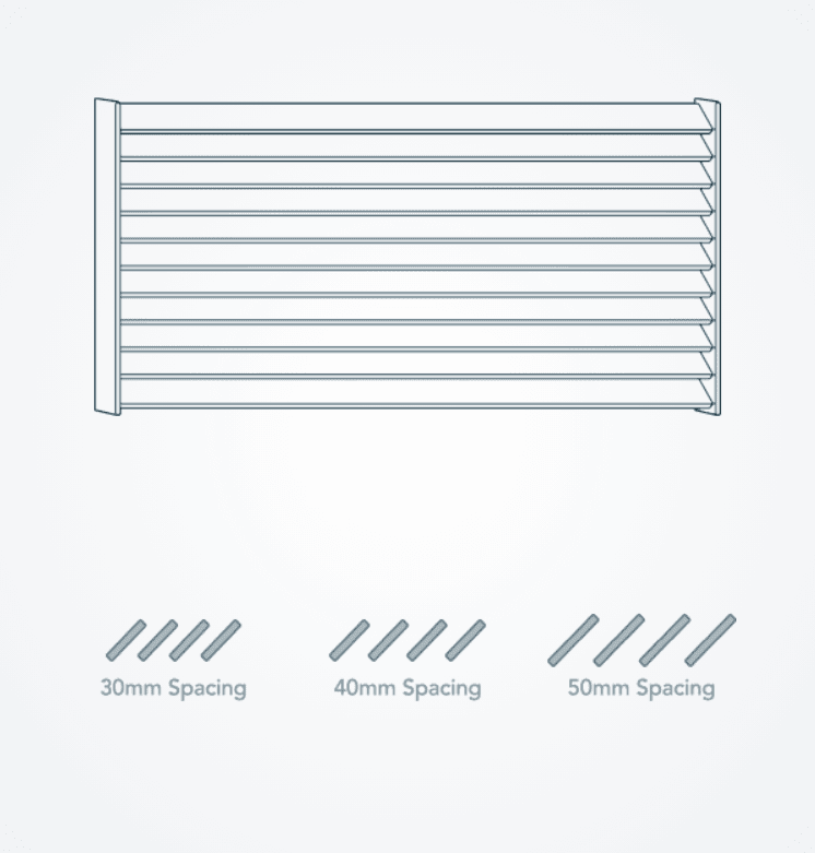 Fixed louvre screen panel
