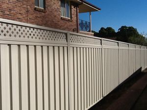 Colorbond Fence with Lattice Inserts