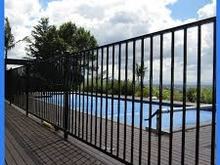 Aluminium Flat Top Pool Safe Single Gate Door 970mm Wide x 1.2 High