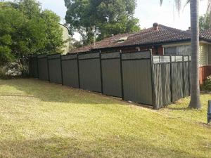 Colorbond Fence with Louvre Inserts