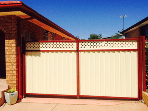 Colorbond Gate with 300mm Lattice Inserts