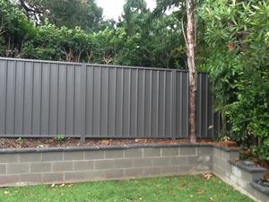 Colorbond fence, Slate Grey, Standard profile, Seven Hills