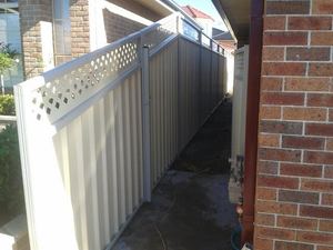 Colorbond Fence with Lattice Inserts