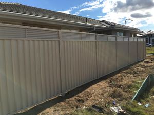 Colorbond Fence with Louvre Inserts