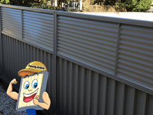 Louvre Colorbond Fence Insert 250mm or 550mm