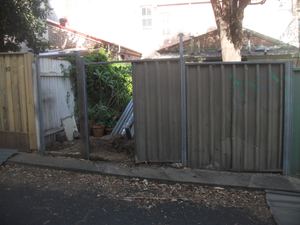 Old fence ready for replacement