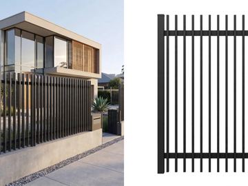 Aluminium Blade 65 Slat Modern Fence Panel
