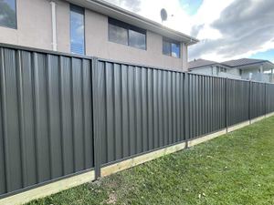 Colorbond fencing along a Sydney street
