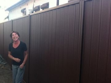Installed Colorbond sheets forming a privacy boundary.