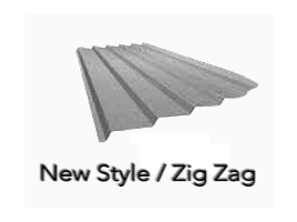 Colorbond New Style zig-zag sheet profile shown as a cutaway
