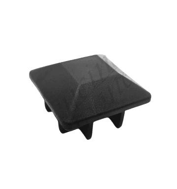 Black pyramid post cap used on Colorbond fence posts