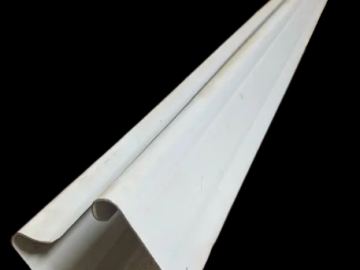 A long cream folded C-channel post is shown diagonally against a white background.