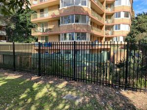 Security fencing on a strata and campus boundary