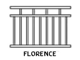 Diagram with selected pickets rising into the top rail gap.