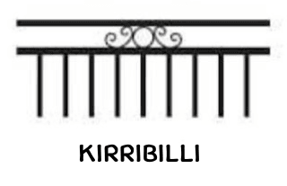 Panel drawing with a single scroll motif between twin top rails.