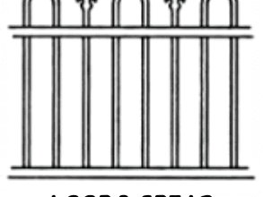Drawing alternating looped picket heads and spear finials.