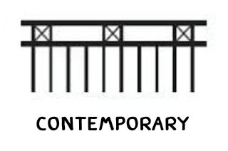 Diagram with X-shaped inserts in square bays between double top rails.