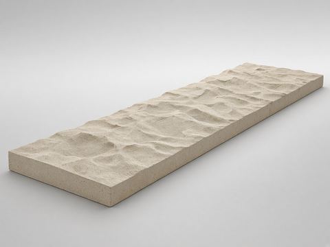 Sandstone cove concrete retaining-wall sleeper on a studio backdrop