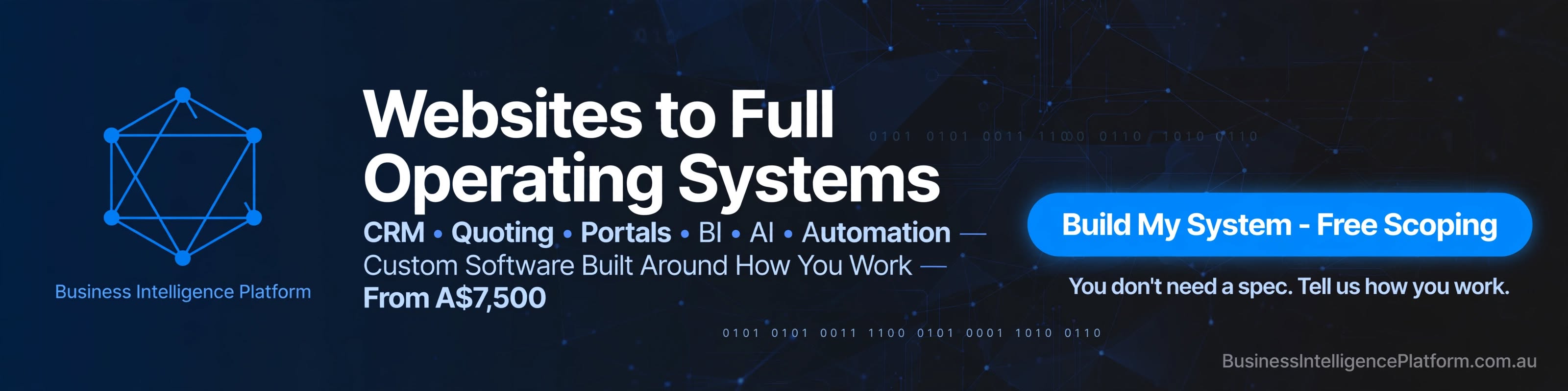 Build my website – Business Intelligence Platform